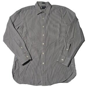 Haberdashery By J Crew  80'S 2-PLY M (15-15.5) Blue Check Cotton Button Shirt
